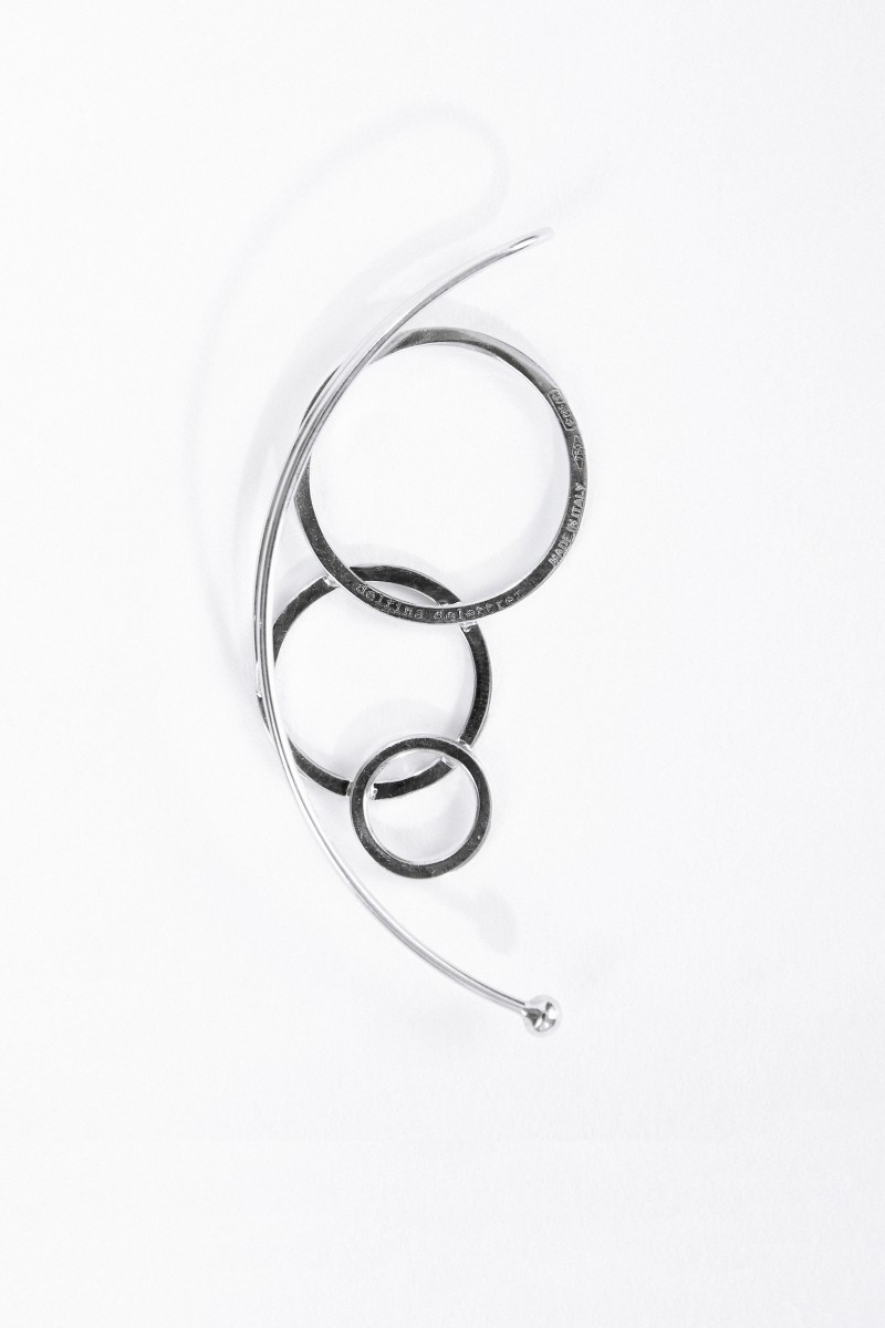 Delfina Delettrez Earcuff 'Double Bubble' mit Diamanten Weißgold