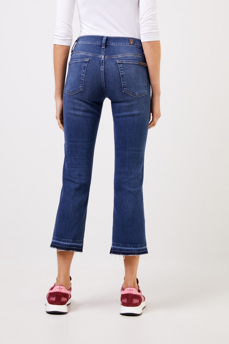 7 for all mankind Bootcut-Jeans 'Cropped Boot' Blau