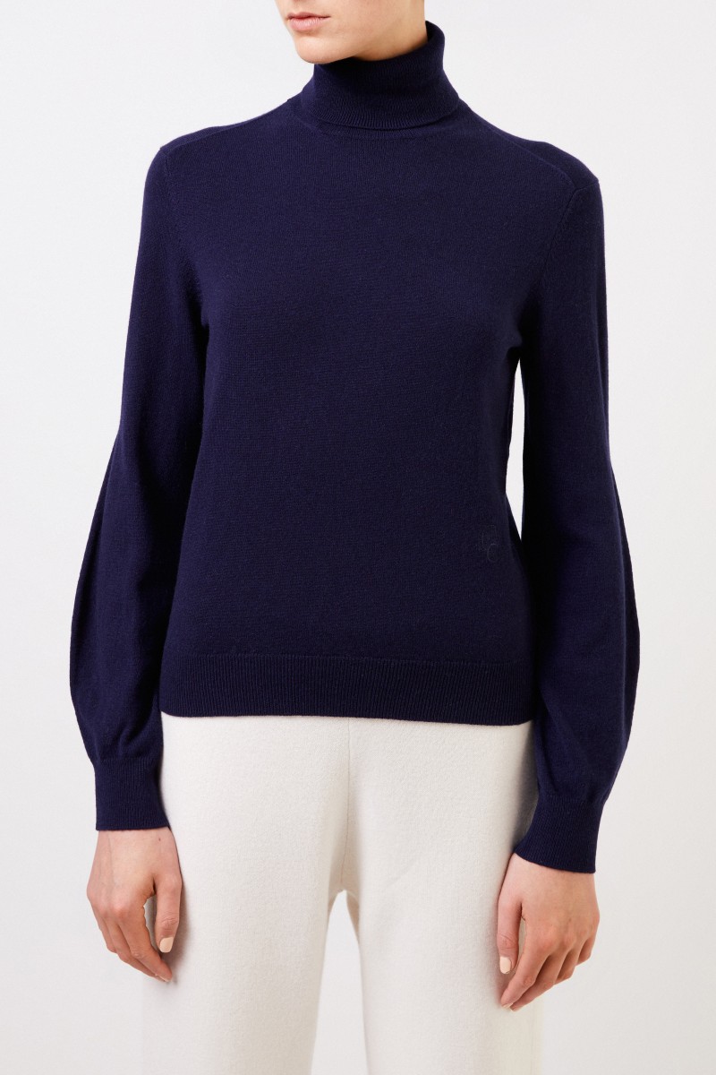 Chloé Cashmere-Rollkragenpullover Marineblau