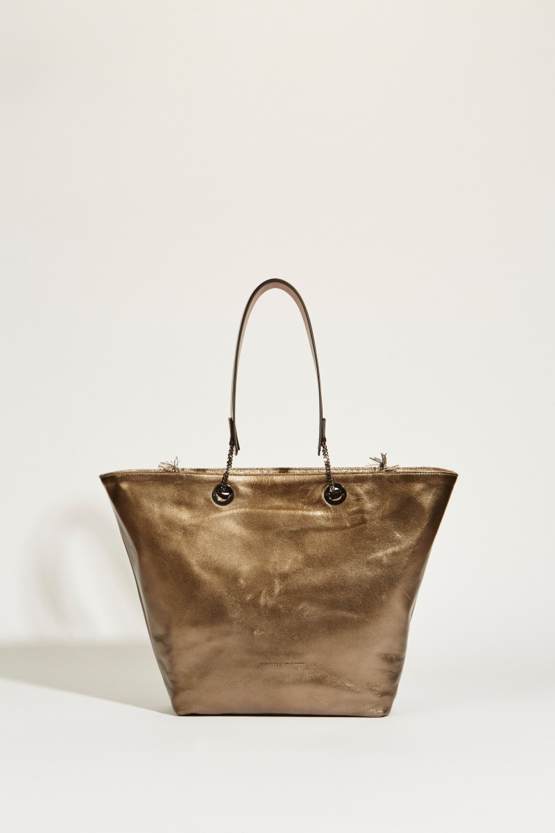 Wendbarer Shopper Beige/Bronze