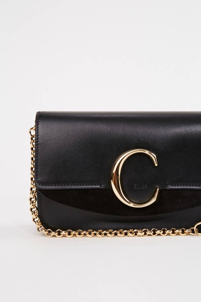 Chloé Umhängetasche 'C on chain' Schwarz