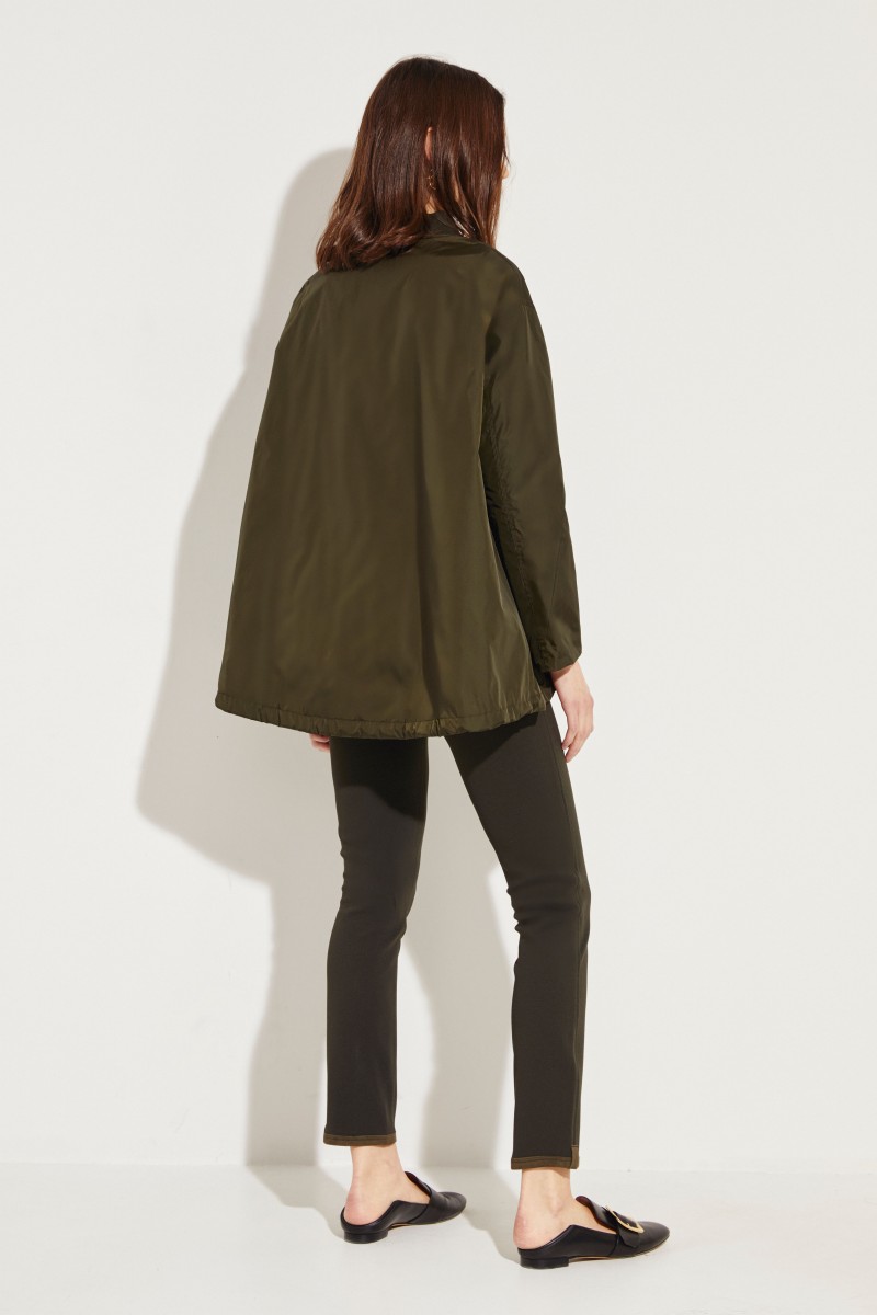 Bomber-Parka mit Bindeelement Oliv