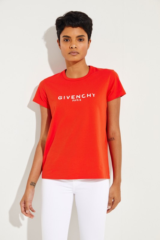 T-Shirt mit Logo Rot