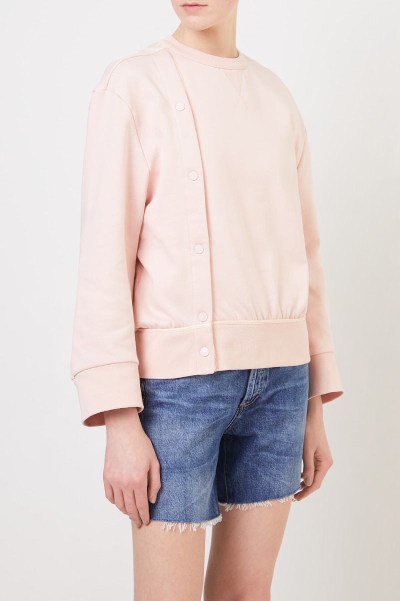 Moncler Sweatshirt mit Knopfleiste Rosé