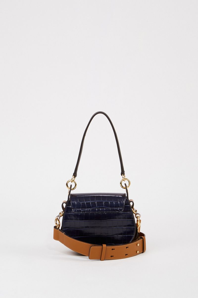 Chloé Umhängetasche 'Tess Croco Small' Full Blue