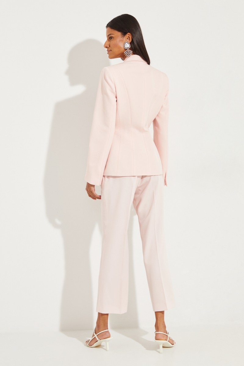 Taillierter Woll-Blazer Rosé