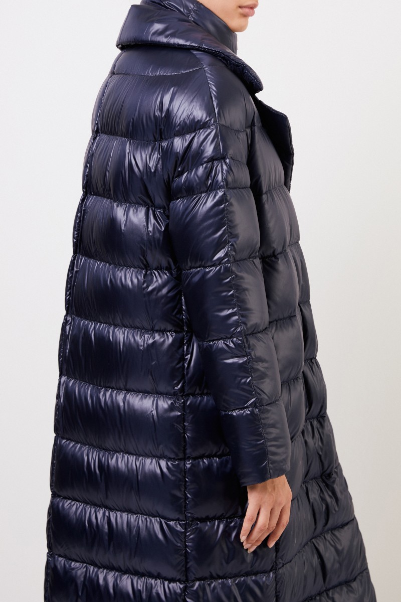 Herno Langer Daunenmantel Marineblau
