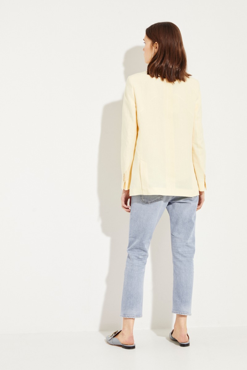 Leinen-Blazer 'Jana Heavy' Gelb