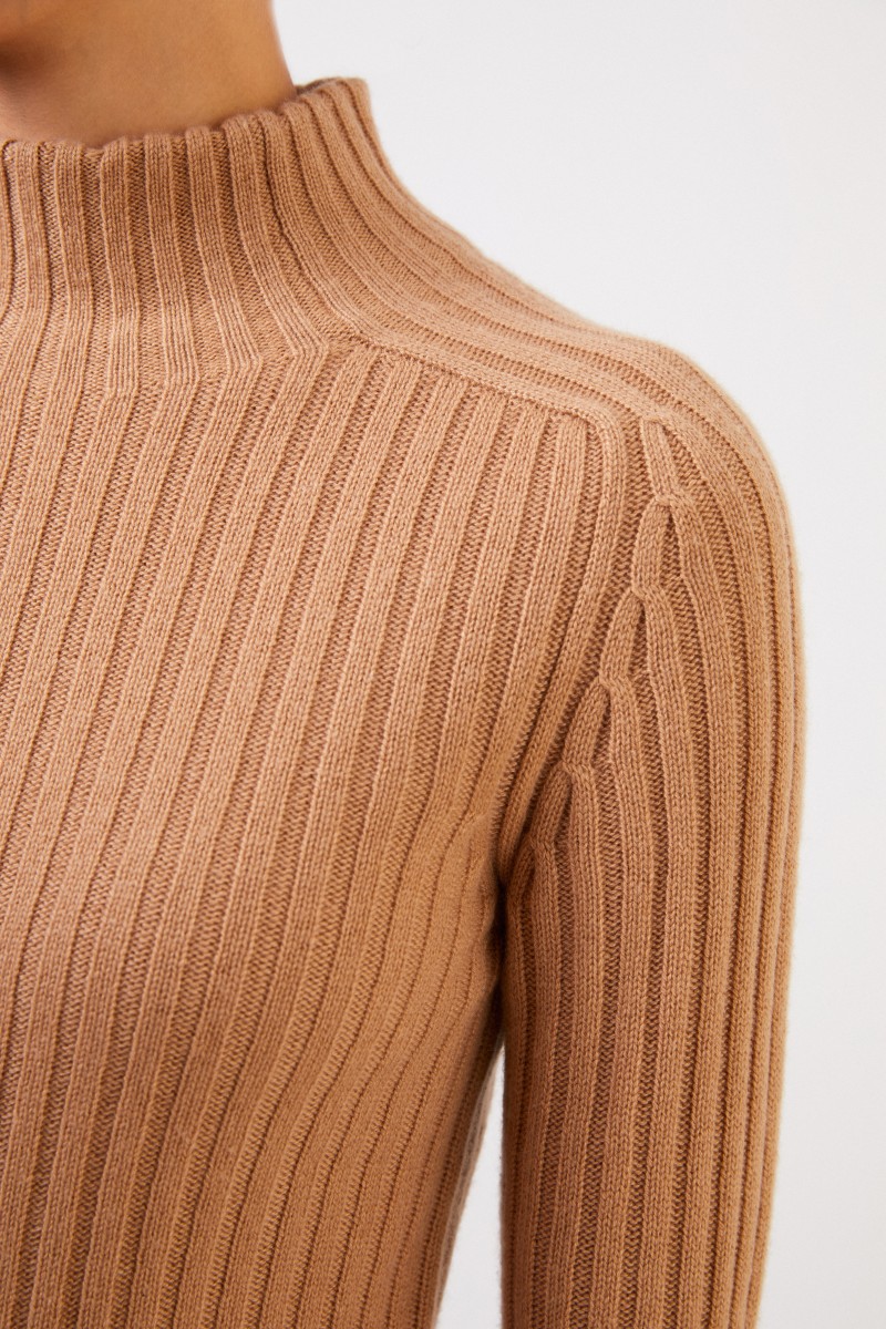 Rippstrick Cashmere-Pullover 'Ciela' Camel
