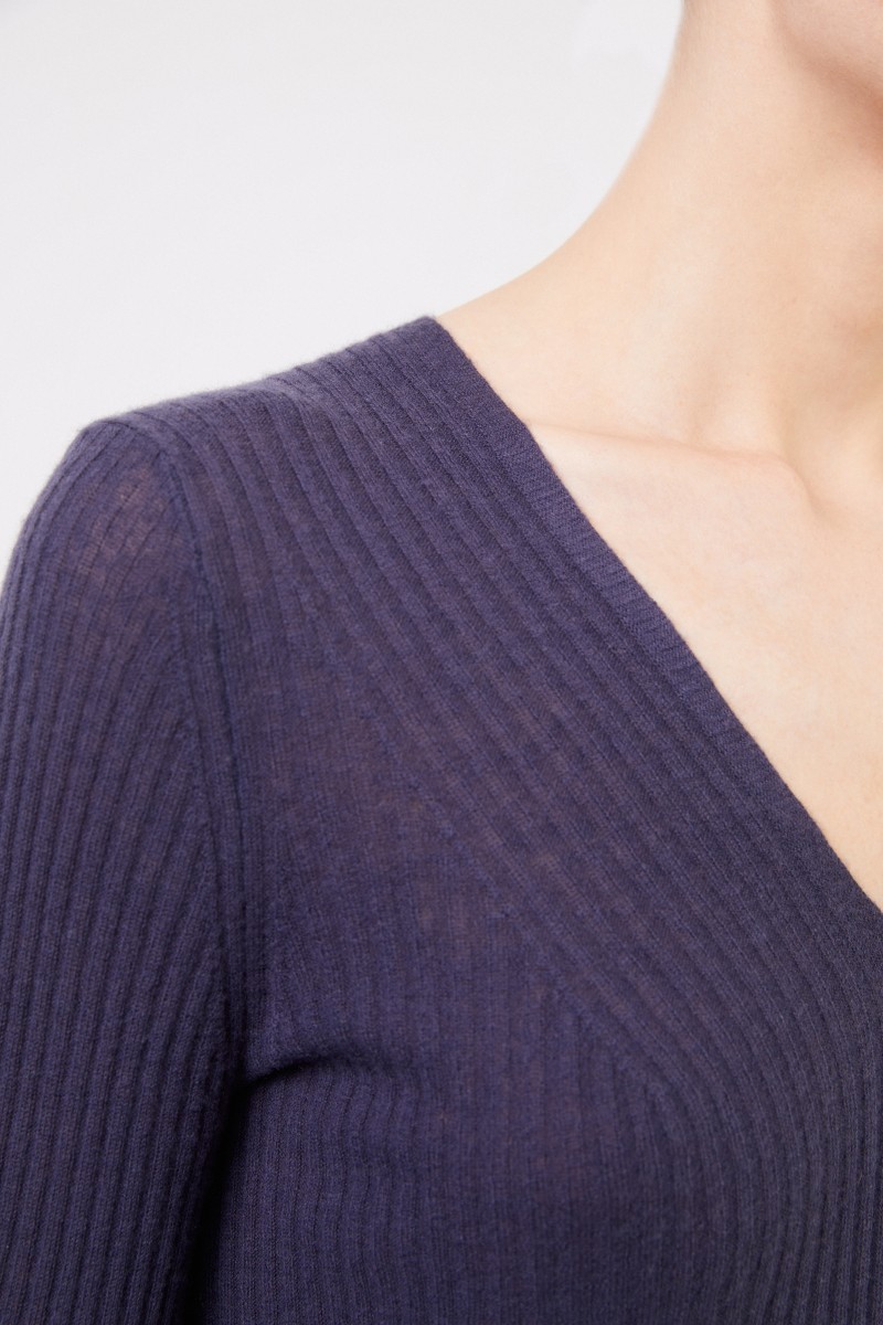Vince Woll-Cashmere-Pullover Taubenblau