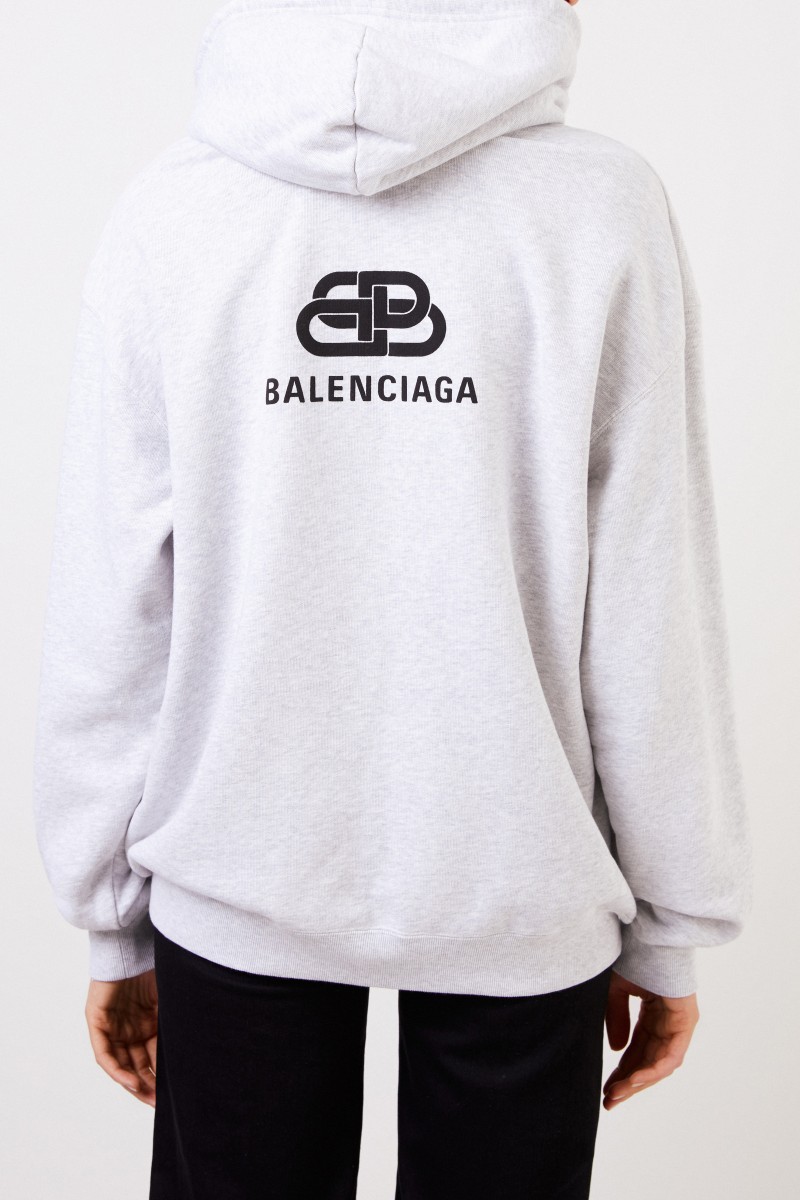 Balenciaga Sweatshirt mit Kapuze Grau/Schwarz