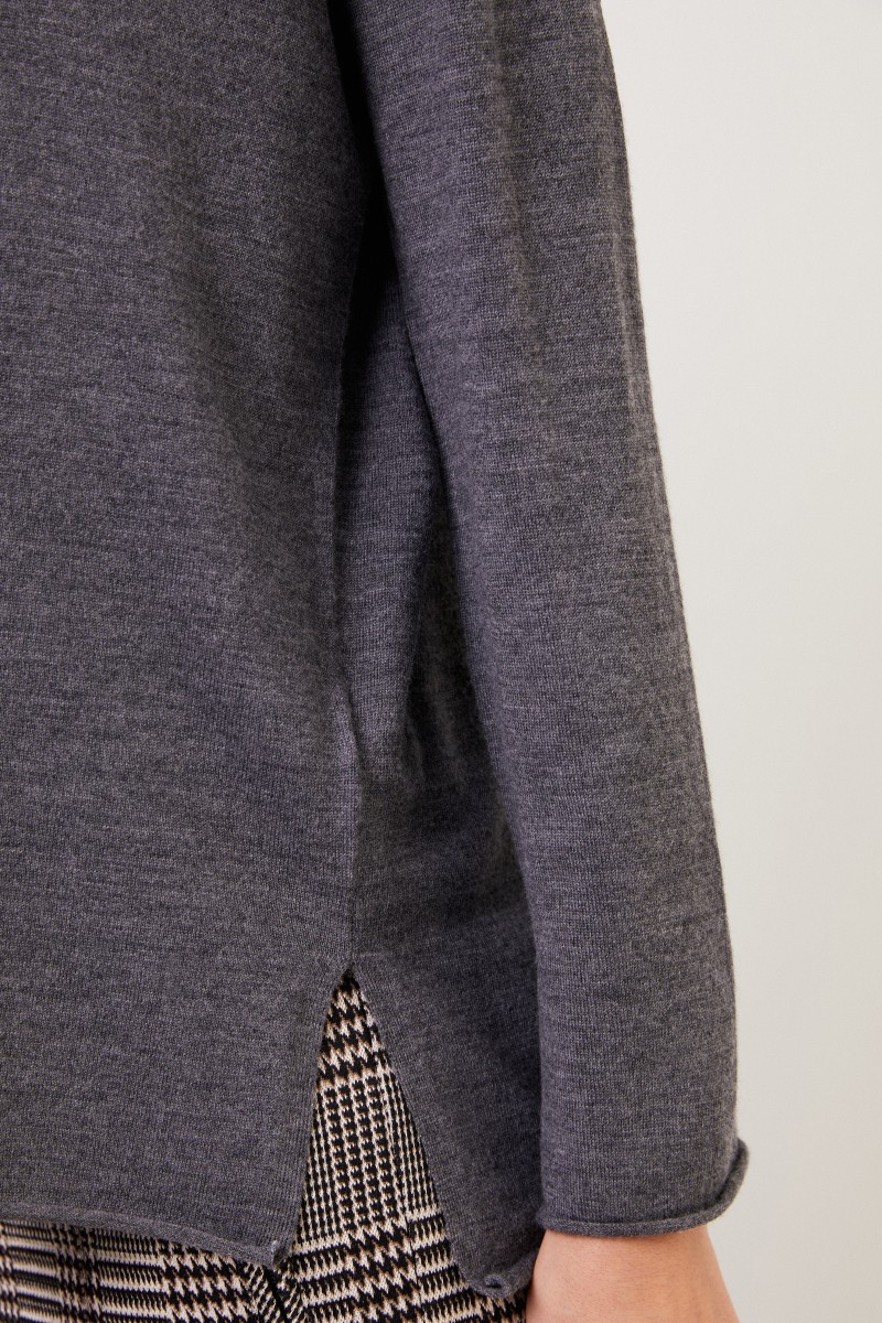 Allude Oversize Wollpullover Anthrazit