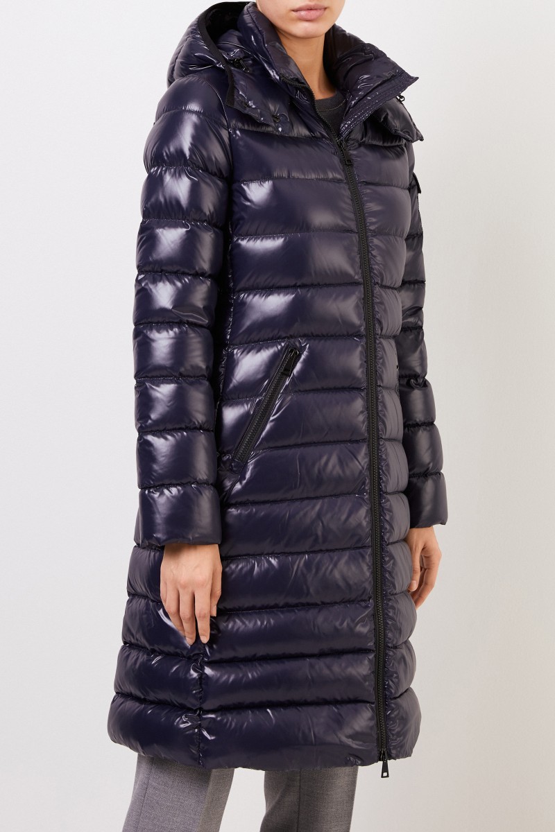 Moncler Langer Daunenmantel 'Moka Giubbotto' Blau