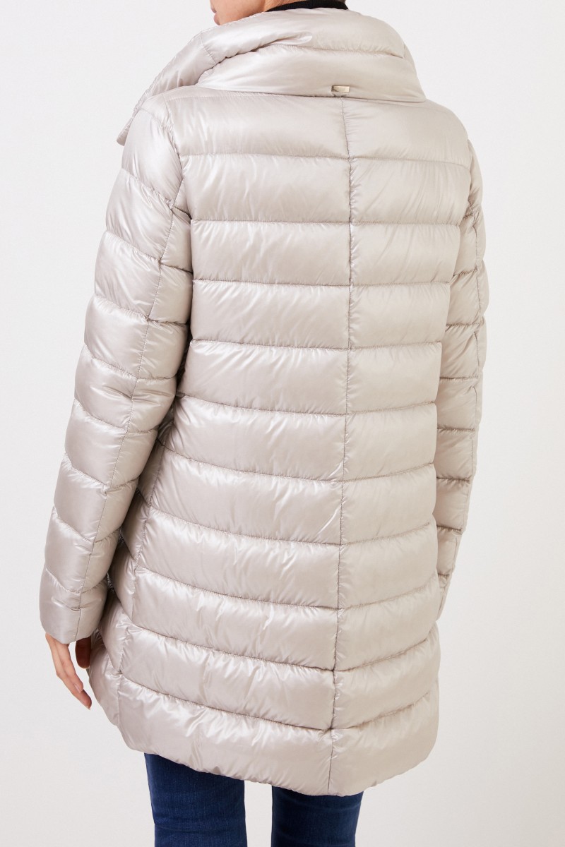 Herno Daunenmantel mit Stehkragen Beige/Grau