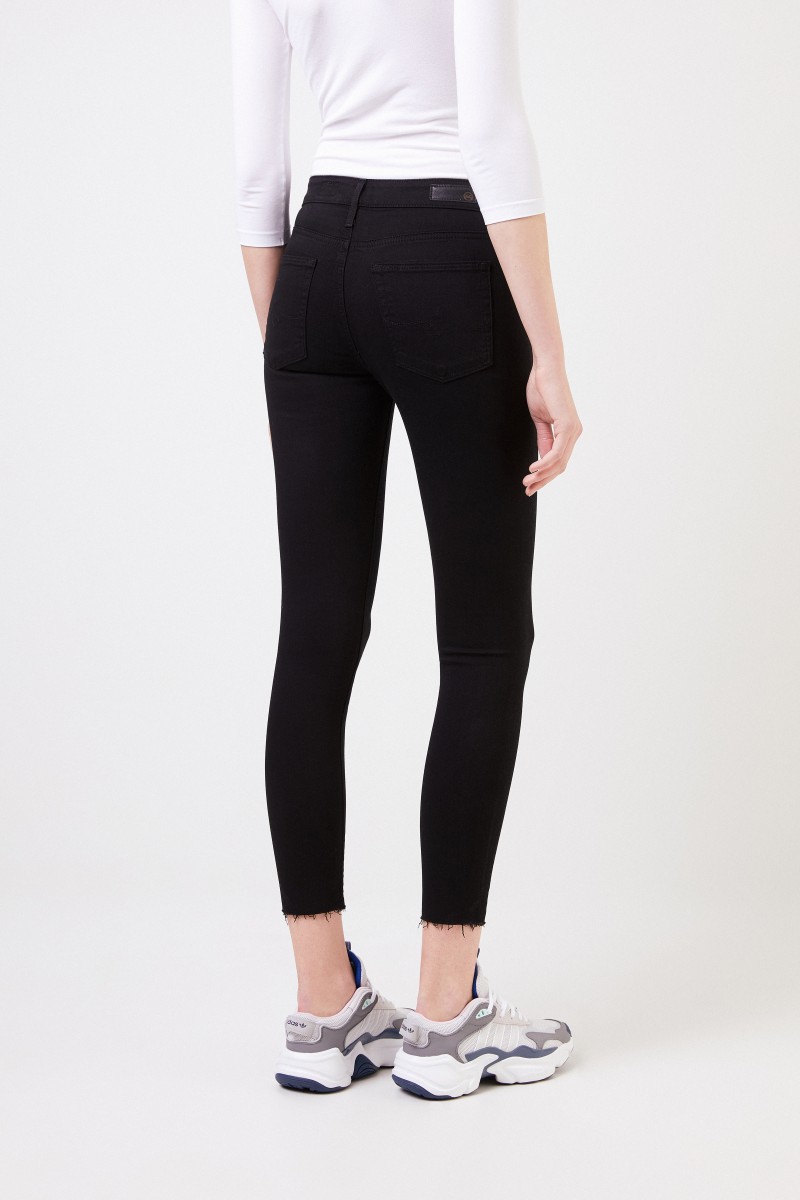 AG Jeans High-Rise Skinny Ankle 'The Farrah' Schwarz