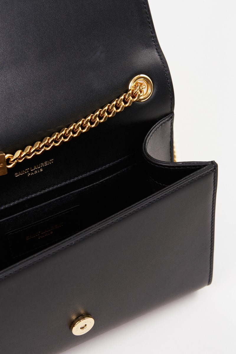 Umhängetasche 'Kate' mit Quastendetail Schwarz/Gold