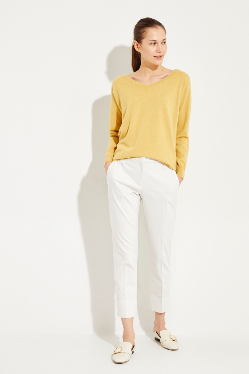 Cashmere-Pullover Gelb