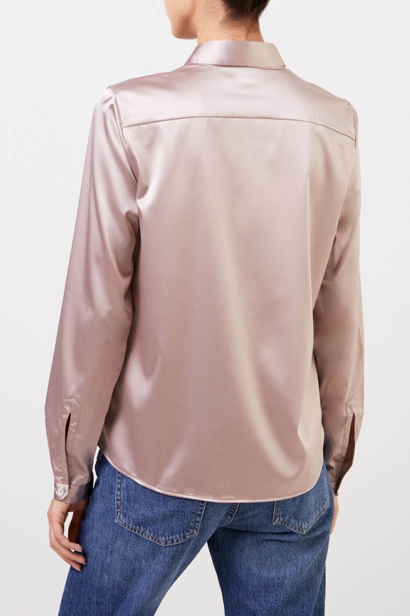 Robert Friedman Bluse 'Asias' mit leichtem Glanz Taupe