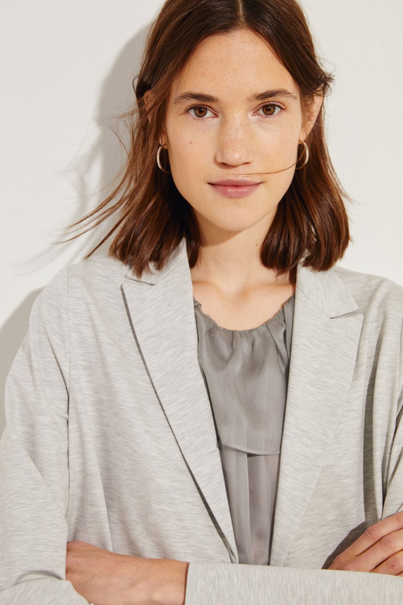 Jersey Blazer Graumeliert