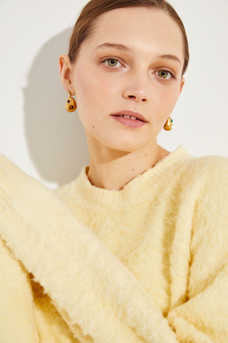 Baumwoll-Pullover 'Kathy' Gelb