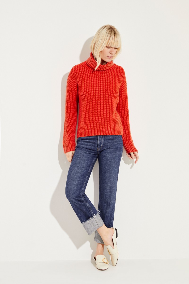 Cashmere-Rollkragenpullover 'Maryna' Rot