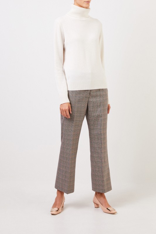 Stella McCartney Wool pants 'Carlie' with glencheck Multi
