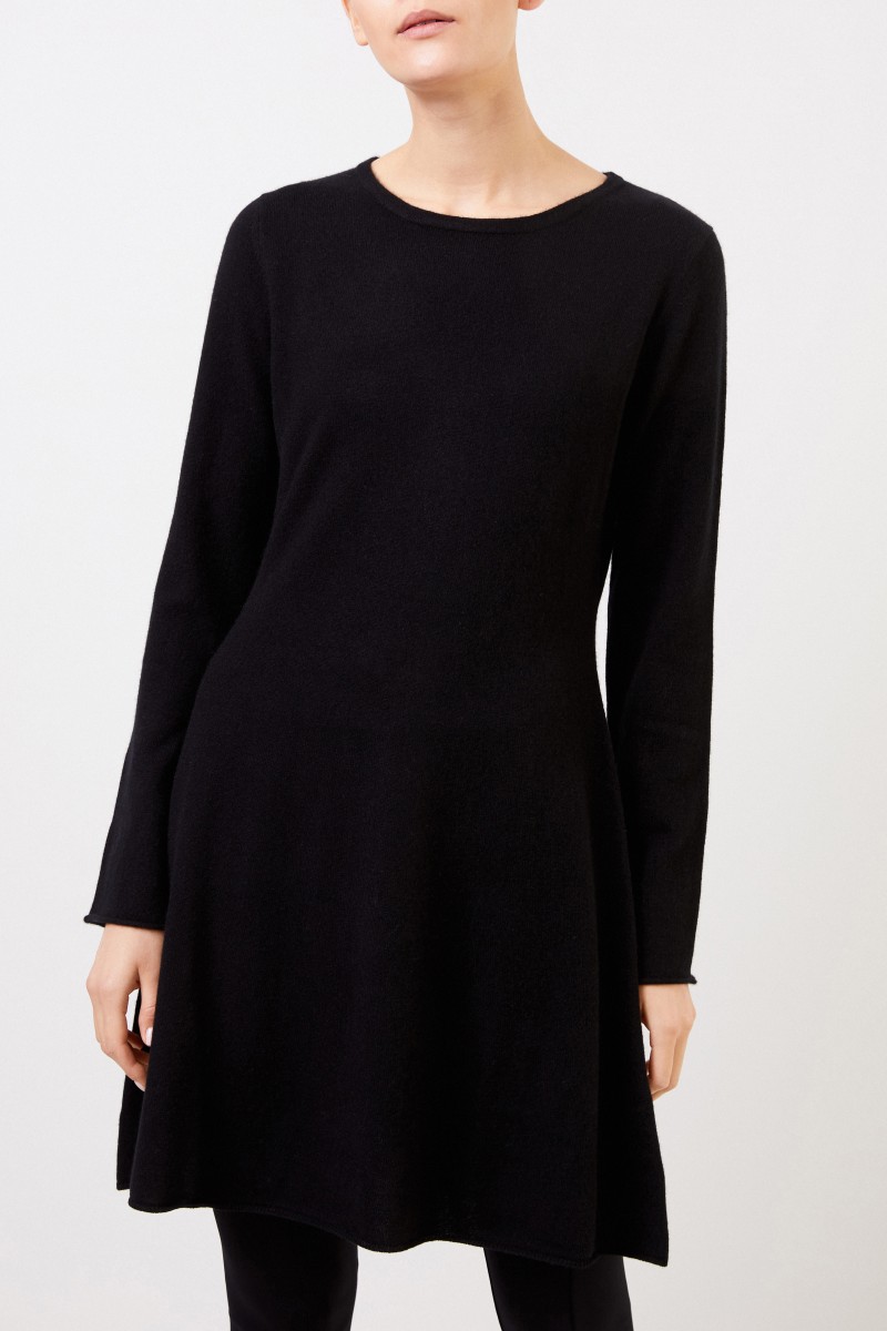 Allude Woll-Cashmere Strickkleid Schwarz