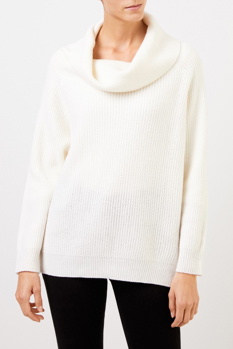 Stella McCartney Wool pullover with turtleneck Cream