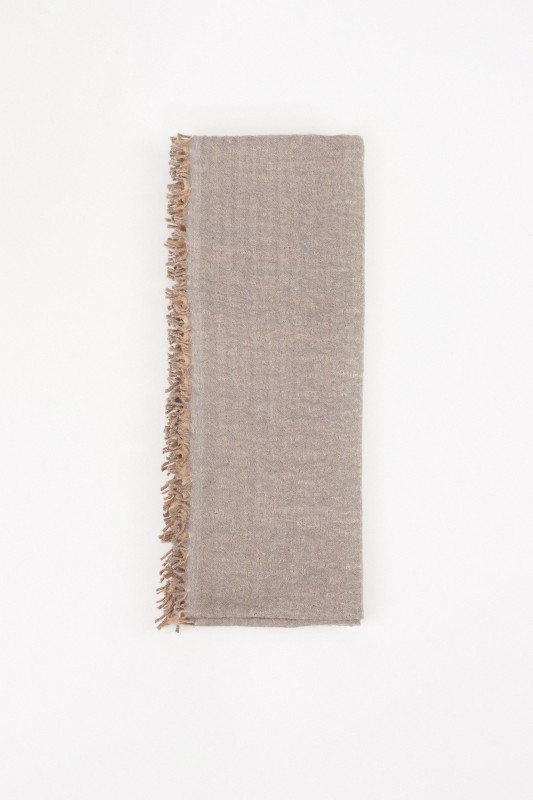 Allude Cashmere-Schal Beige/Grau