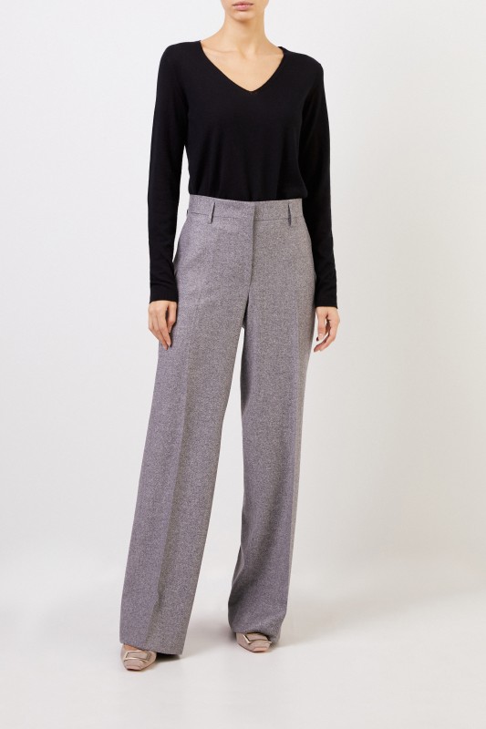 Cashmere-Pullover 'Roxbury' mit V-Neck Schwarz