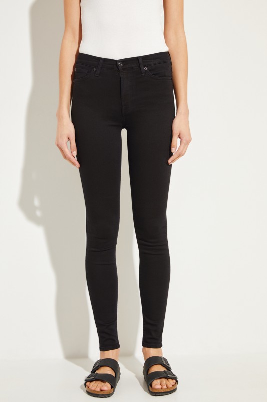 7 for all mankind High Waist Jeans Schwarz