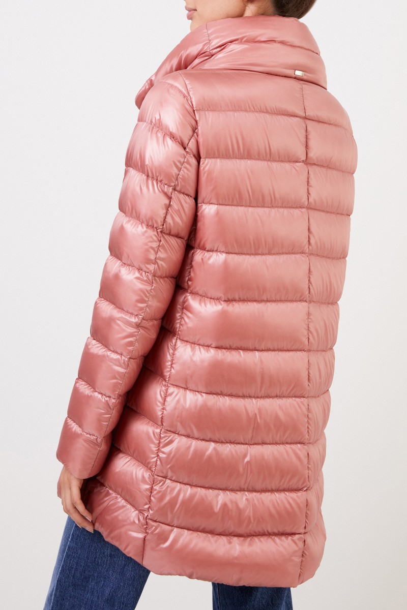 Herno Daunenmantel mit Stehkragen Rosé