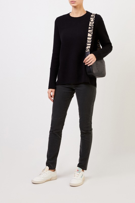 Cashmere-Doubleface-Pullover 'Posy' Schwarz