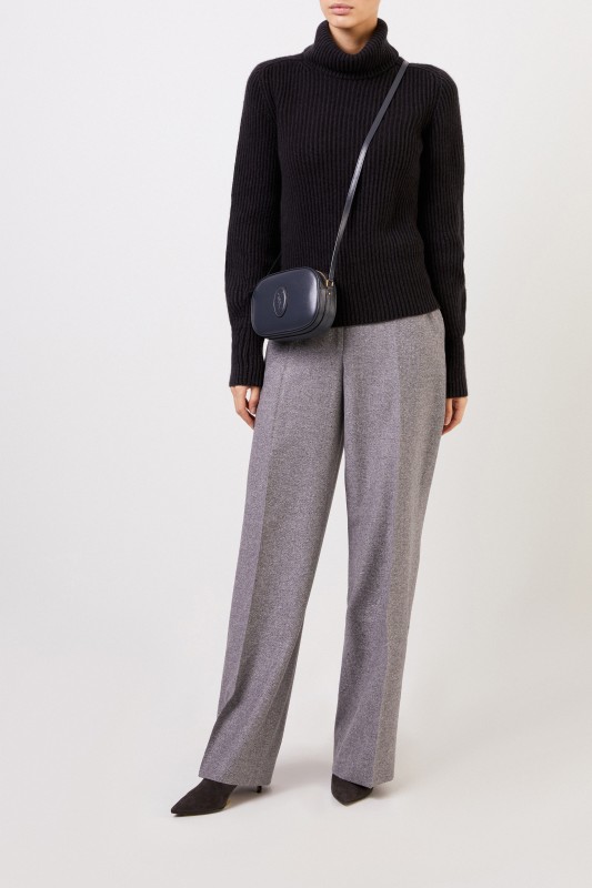 Iris von Arnim Cashmere-Pullover 'Seille' mit Rollkragen Schwarz