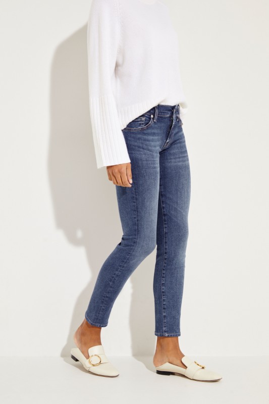 Mid-Rise Skinny Jeans 'Roxanne' Blau
