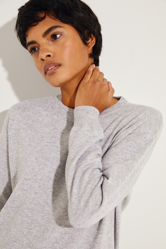 Cashmere-Pullover Grau