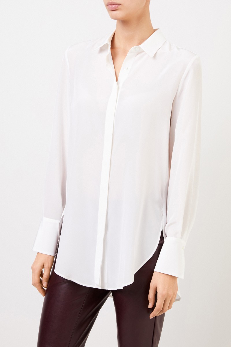Robert Friedman Klassische-Seidenbluse 'Cloes' Creme