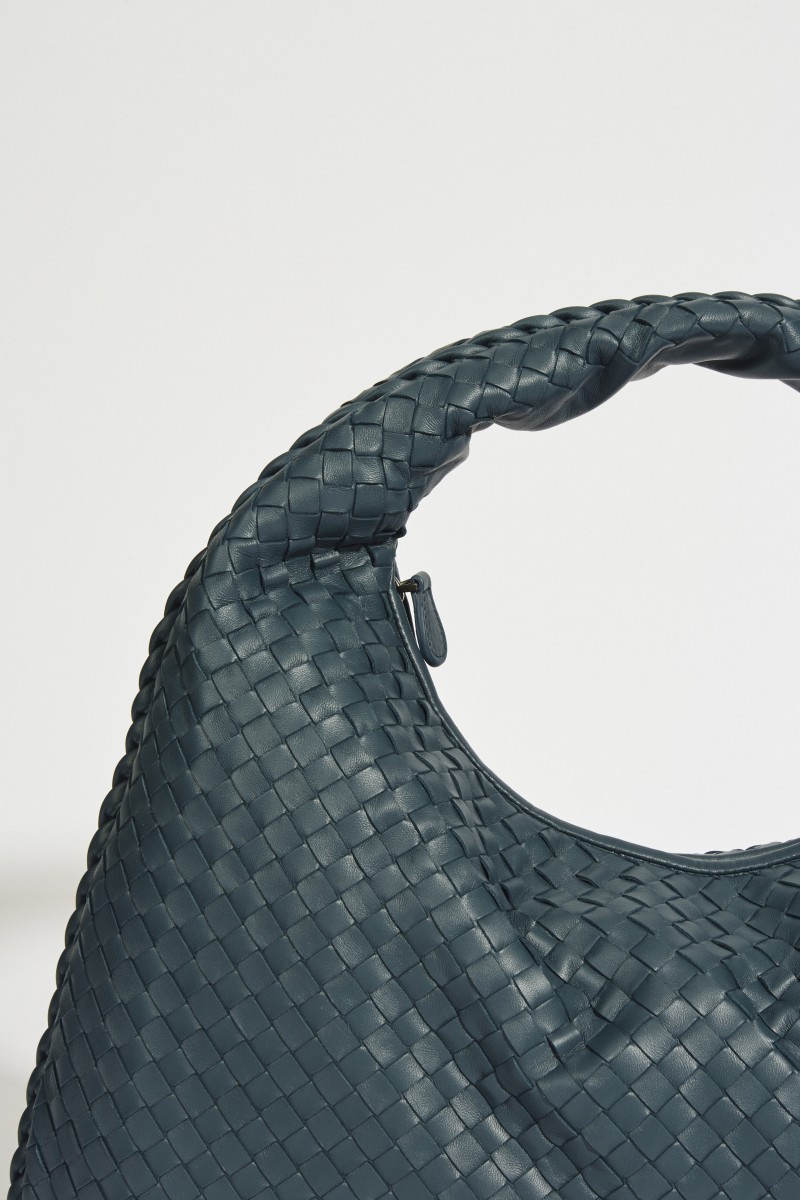 Geflochtener Shopper 'Veneta Hobo Big' Blau