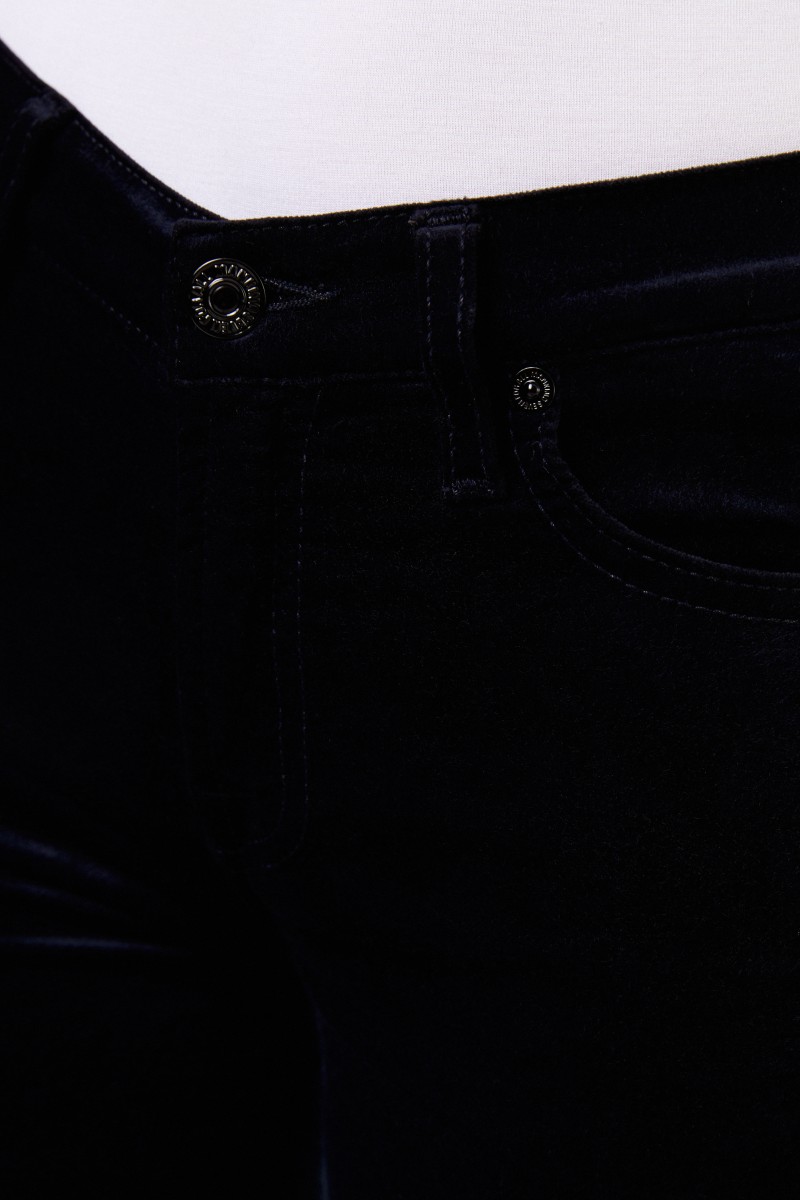 7 for all mankind Samt-Jeans 'The Skinny' Marineblau