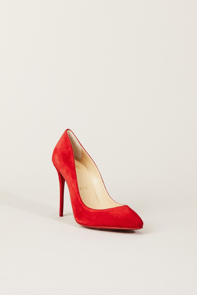 Veloursleder-Pump 'Eloise' Rot
