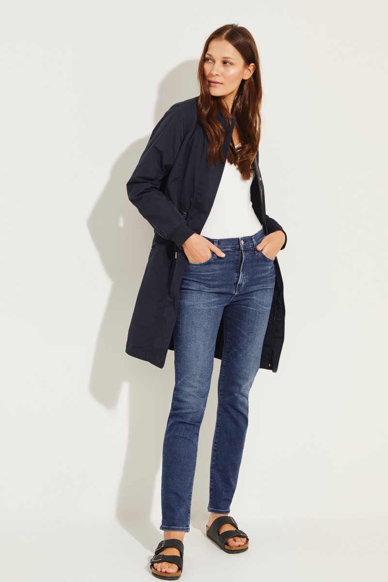 High-Rise Skinny-Jeans 'Harlow' Blau