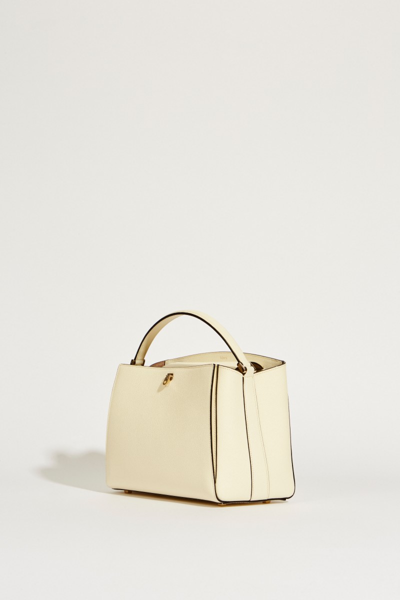 Leder-Tasche 'Brera Medium' Crème