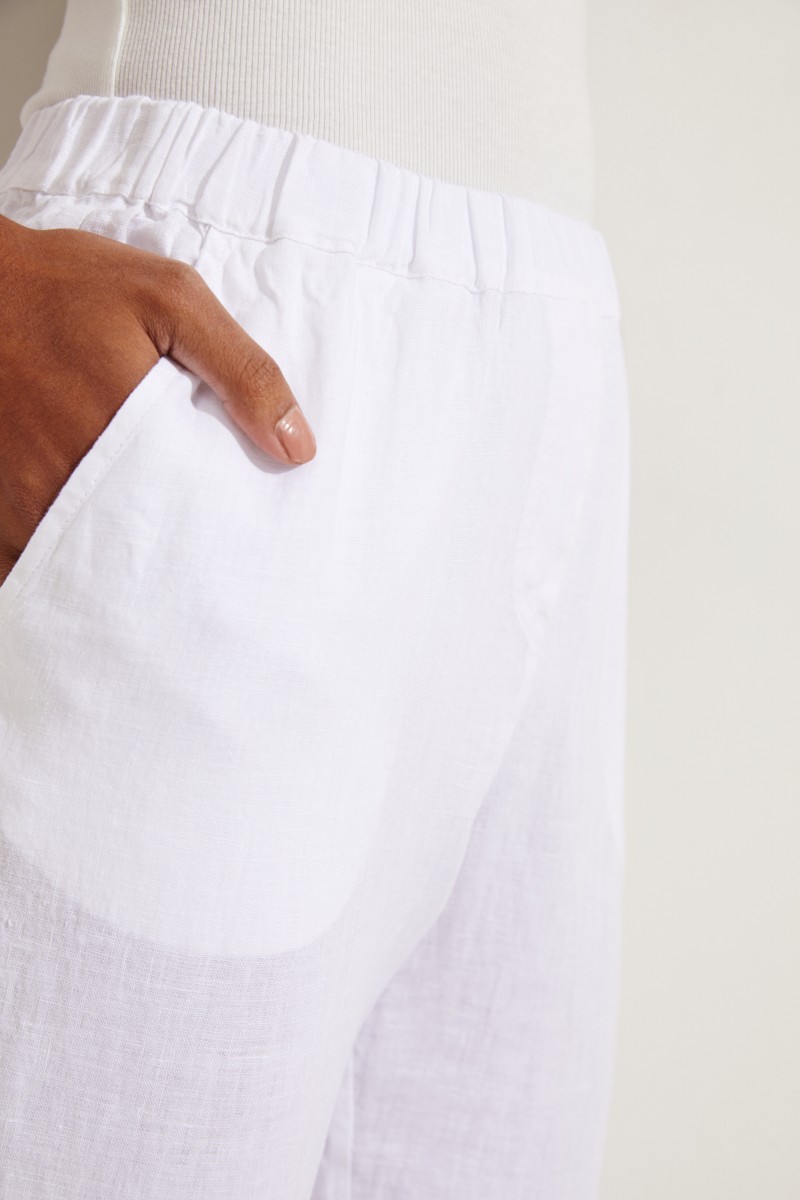 Leinenhose 'Fulmine' Weiß