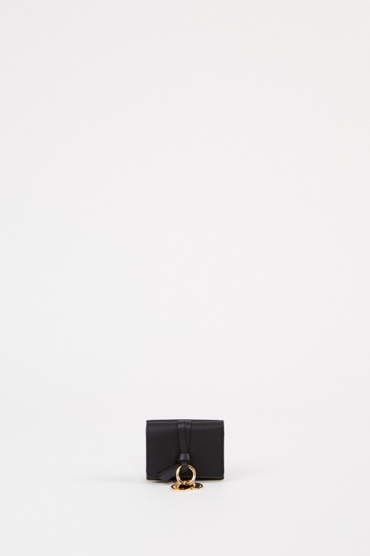 Chloé Mini-Portemonnaie 'Alphabet Coins' Schwarz