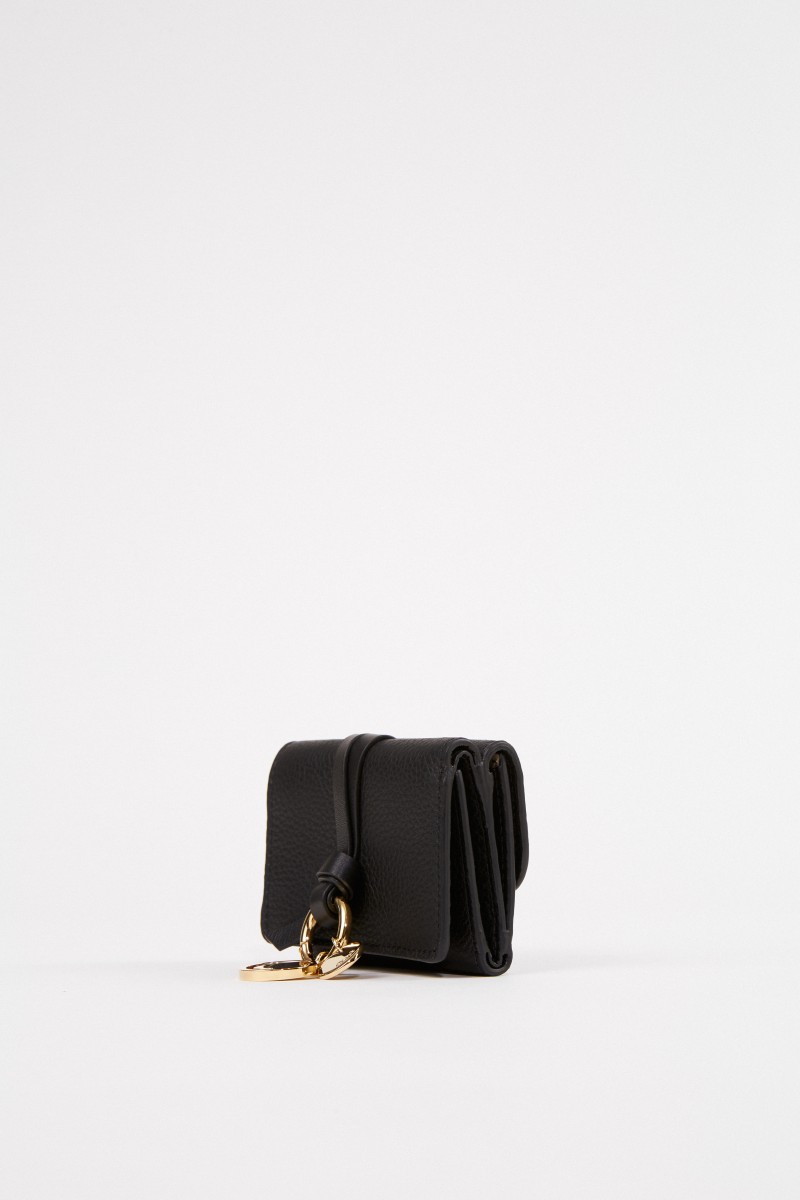 Chloé Mini-Portemonnaie 'Alphabet Coins' Schwarz
