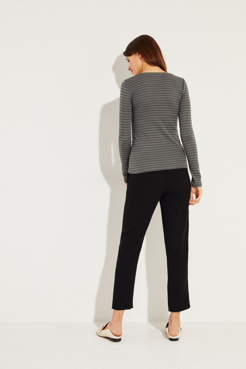 Longsleeve Grau/Blau