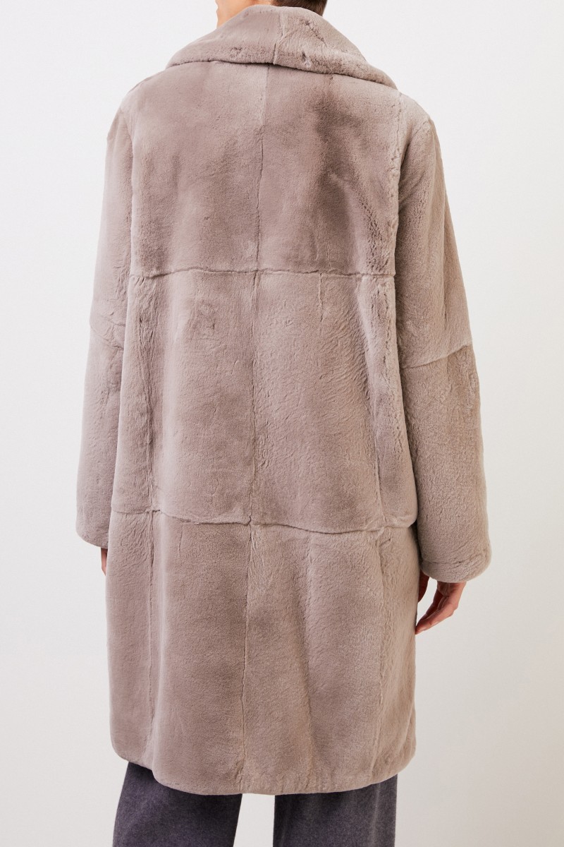 Manzoni 24 Pelzmantel Taupe