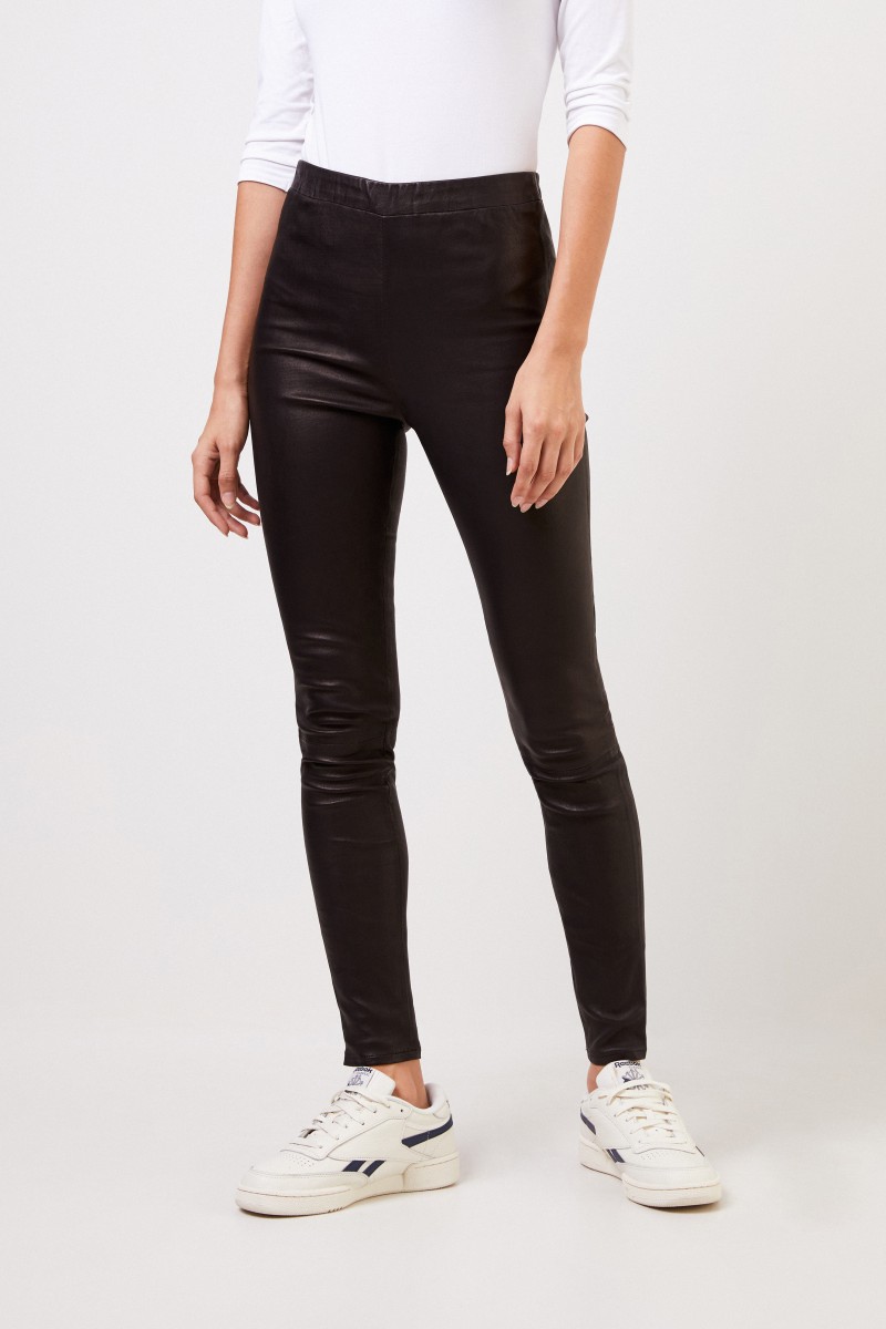 J Brand Lederleggings Schwarz