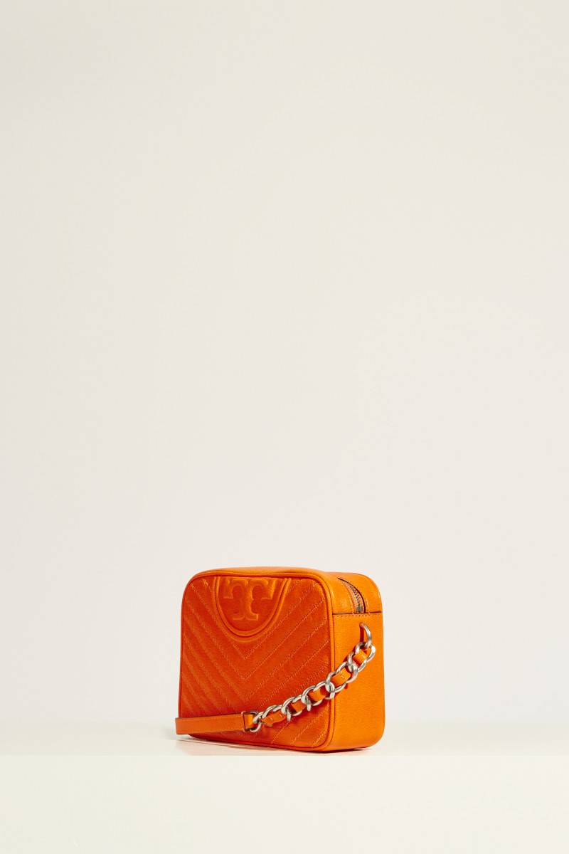 Leder-Umhängetasche 'Fleming Camera' Orange