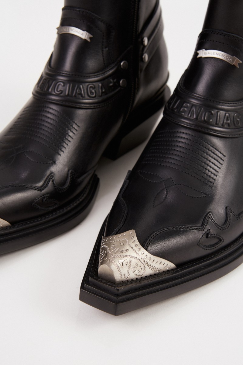 Cowboy-Stiefelette 'Santiago Bootie' Schwarz